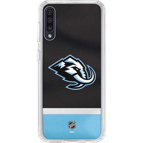 NHL Utah Mammoth Striped Jersey Galaxy A50 Clear Case